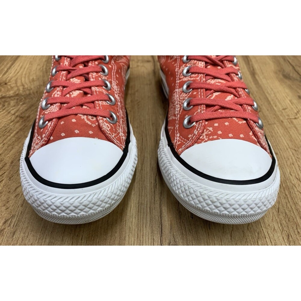 Converse Chuck Taylor All Star Ox Bandana Print Coral Canvas Shoes Womens 8 - Picture 6 of 12